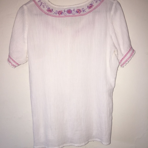 Denim & Co Women’s White Embroidered Medium - Picture 5 of 6